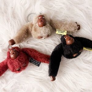 Kipling Monkey Keychain Trio